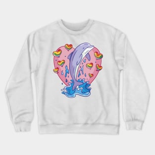 Dolphin Heart Shirt Crewneck Sweatshirt